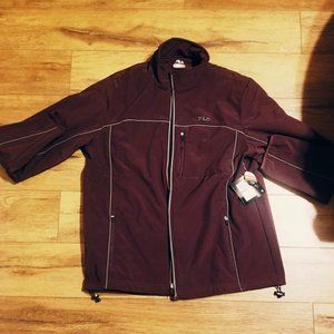Fila Adventure Jacket Water Repellant Reflective NTW Wine Color Sz. XL
